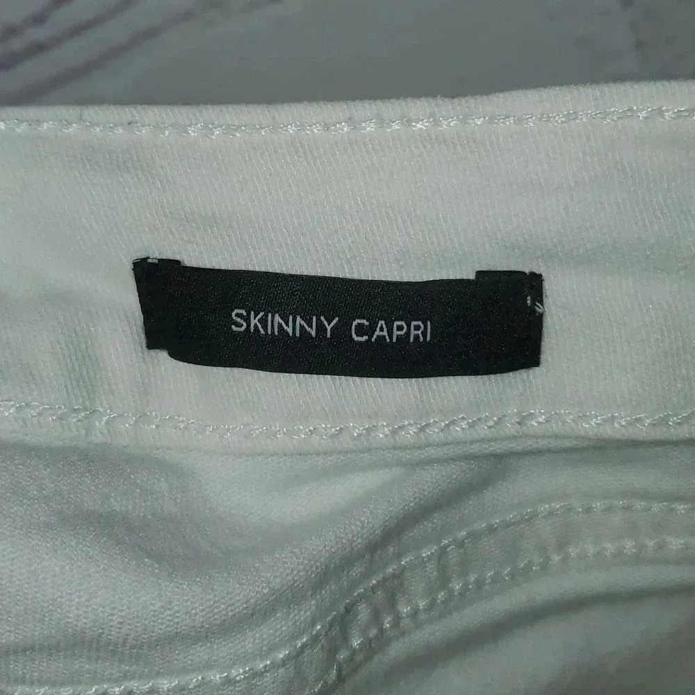 Nine West Gramercy Skinny Capri White Ankle Jeans Size 4 - Picture 12 of 16